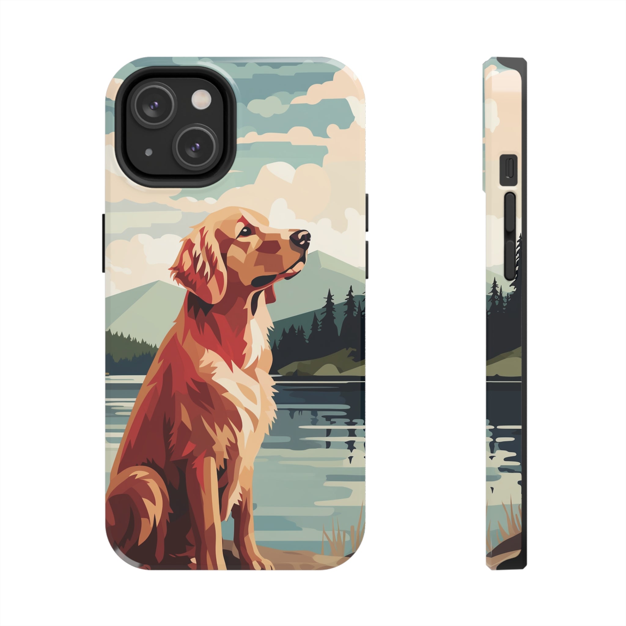 Golden Retriever Love: Impact-Resistant iPhone Case