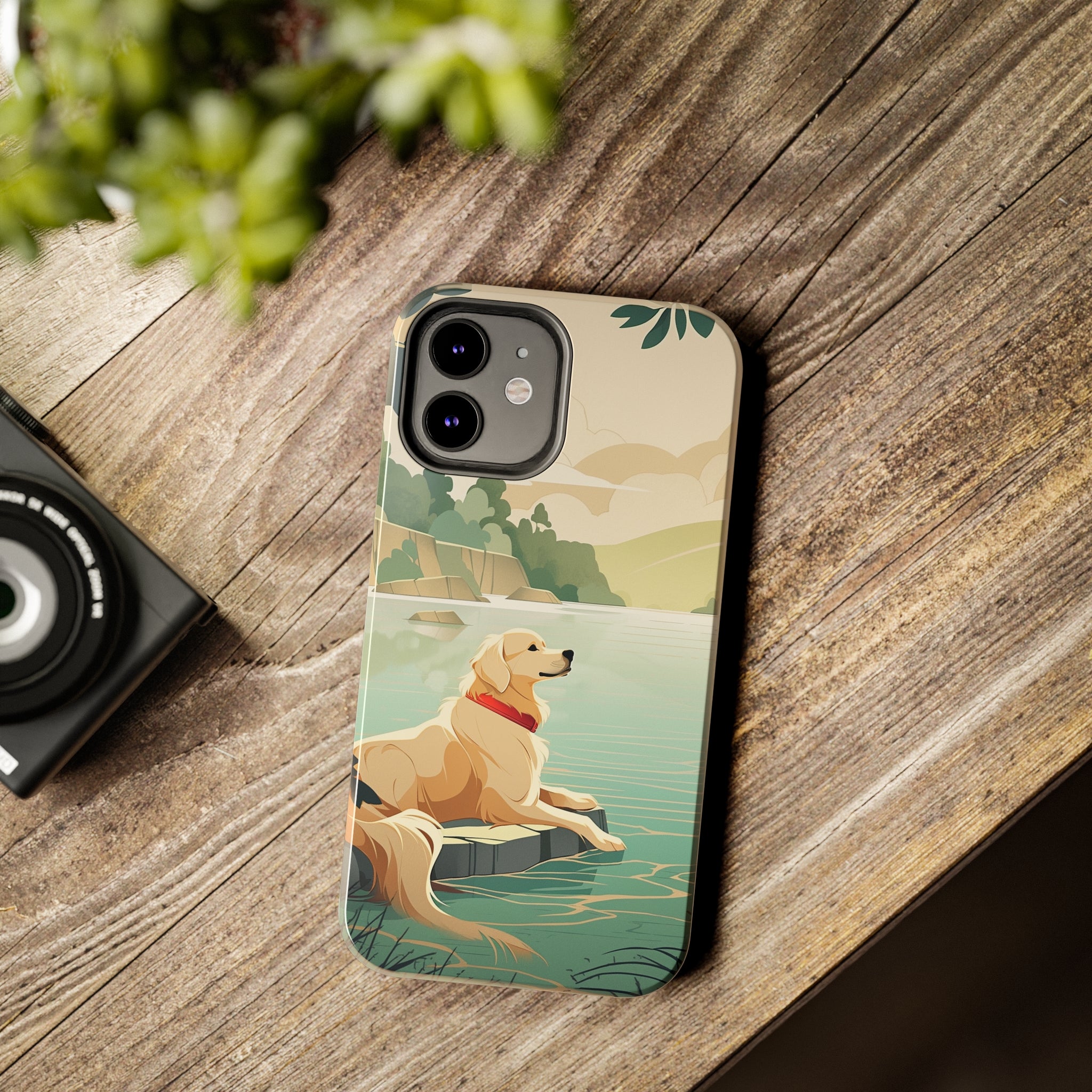 Golden Retriever Love: Impact-Resistant iPhone Case