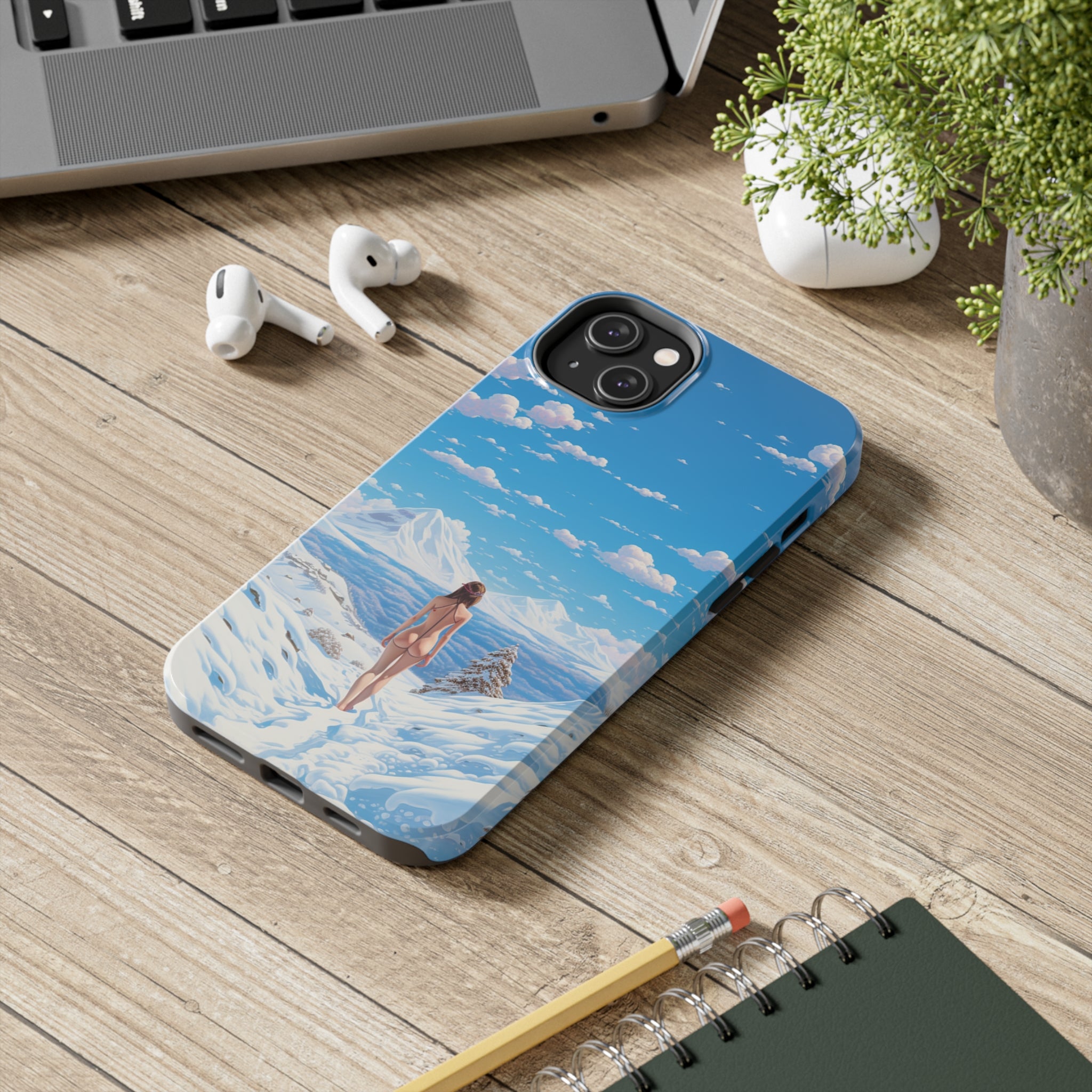 Snowy Majesty: Impact-Resistant iPhone Case