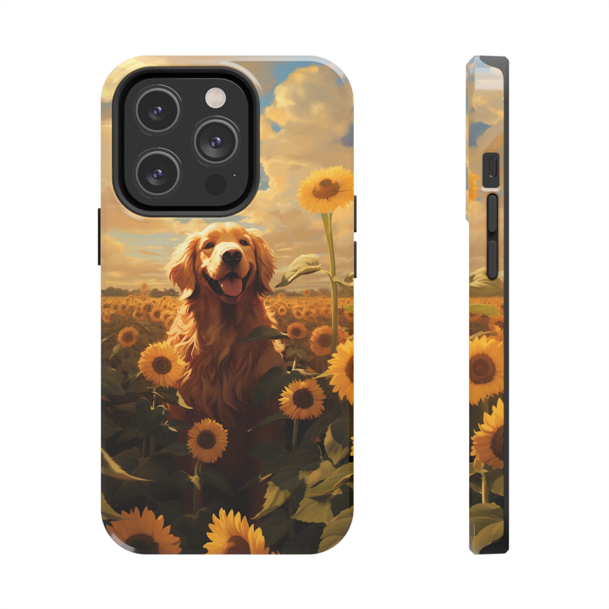 Golden Retriever Love: Impact-Resistant iPhone Case