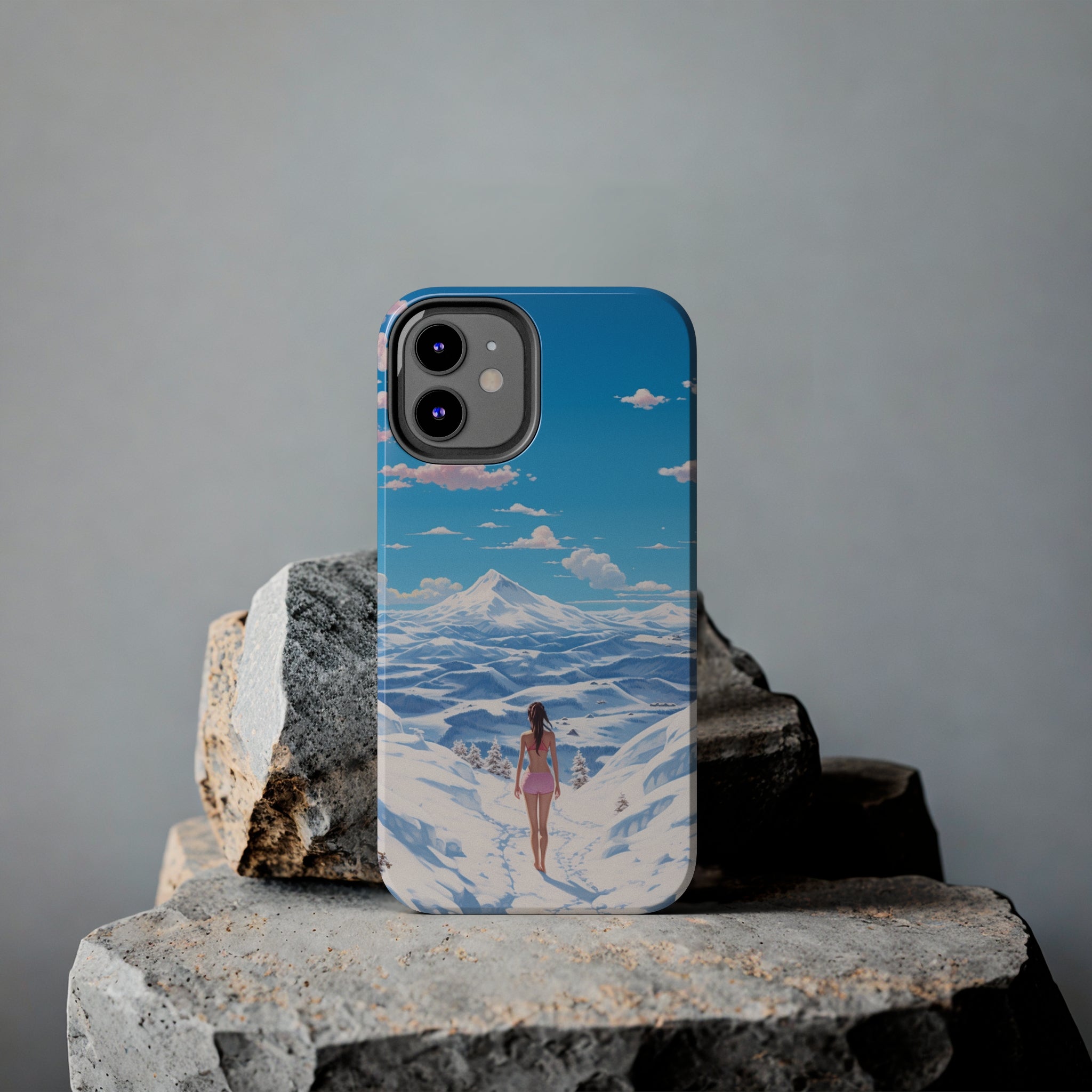 Snowy Majesty: Impact-Resistant iPhone Case