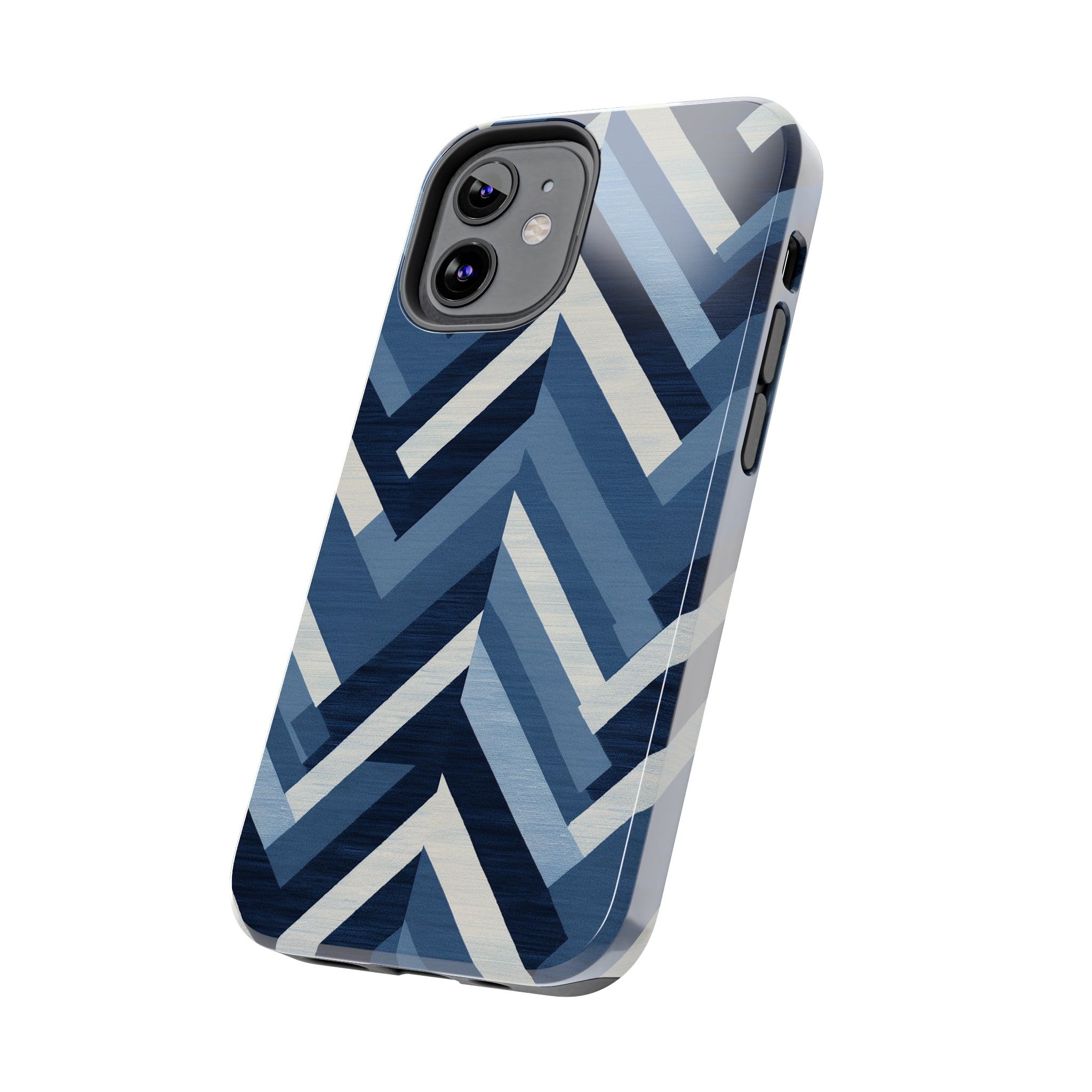 Azure Mosaic: Impact-Resistant iPhone Case