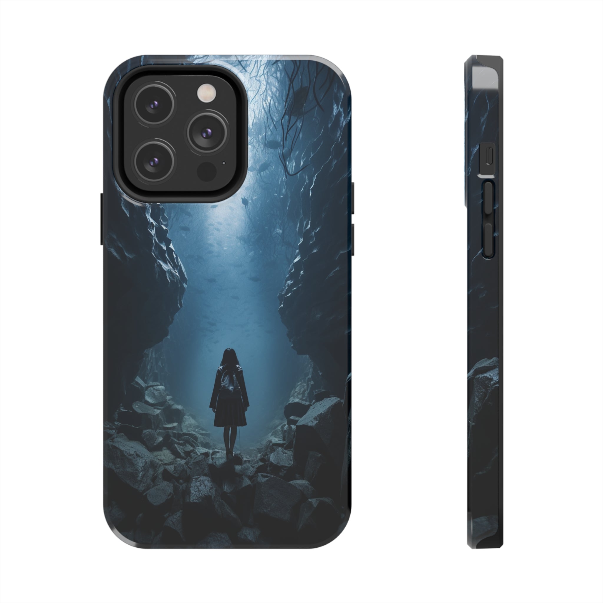 Girl in Abyss: Impact-Resistant iPhone Case