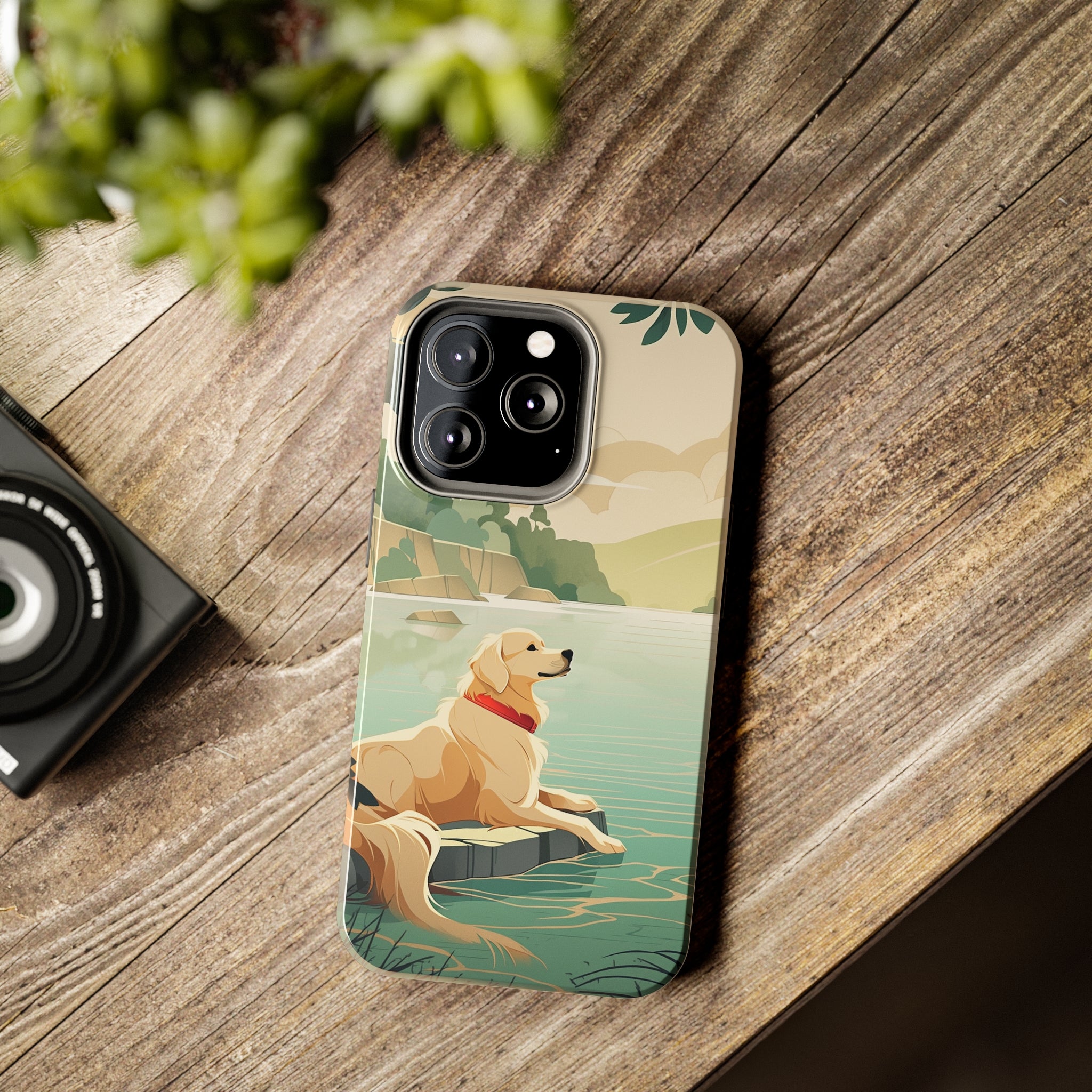 Golden Retriever Love: Impact-Resistant iPhone Case