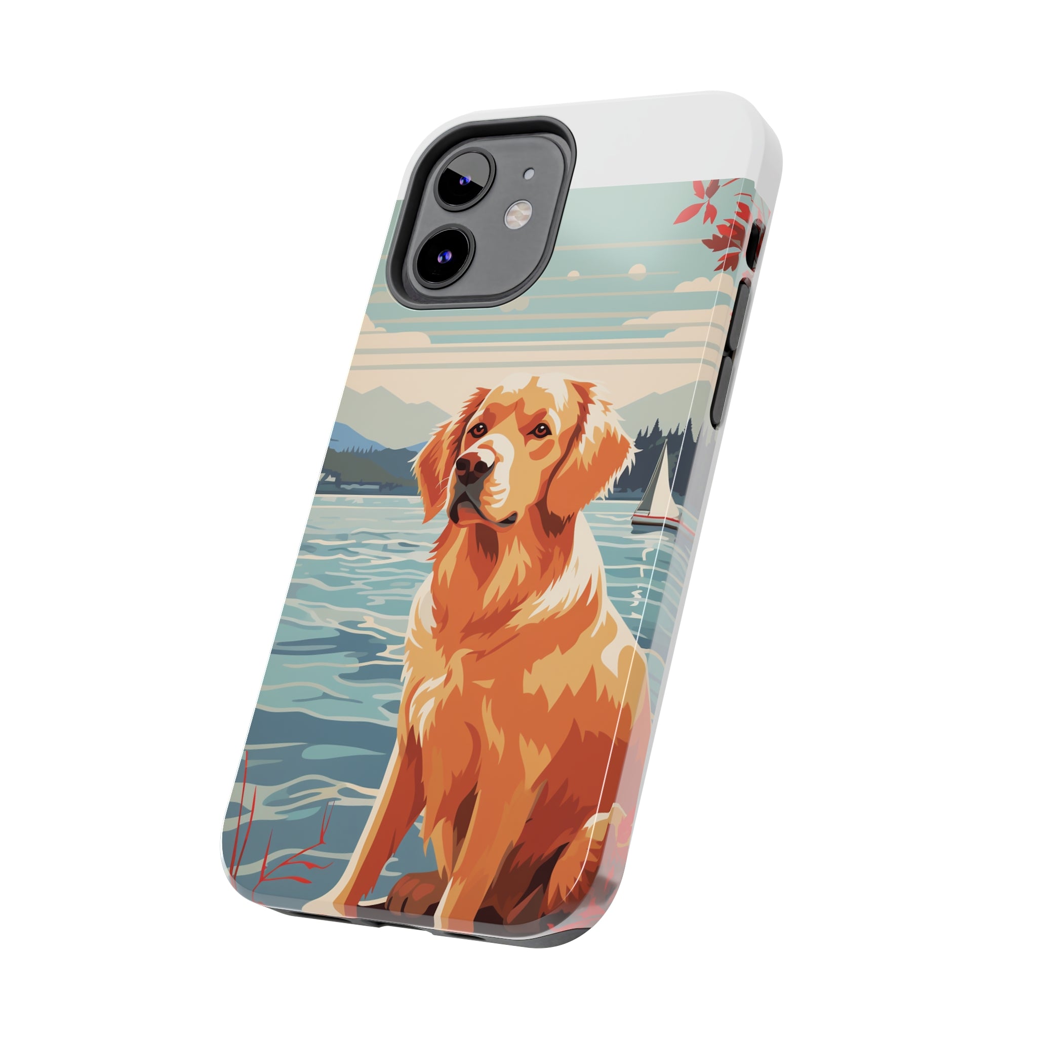 Golden Retriever Love: Impact-Resistant iPhone Case