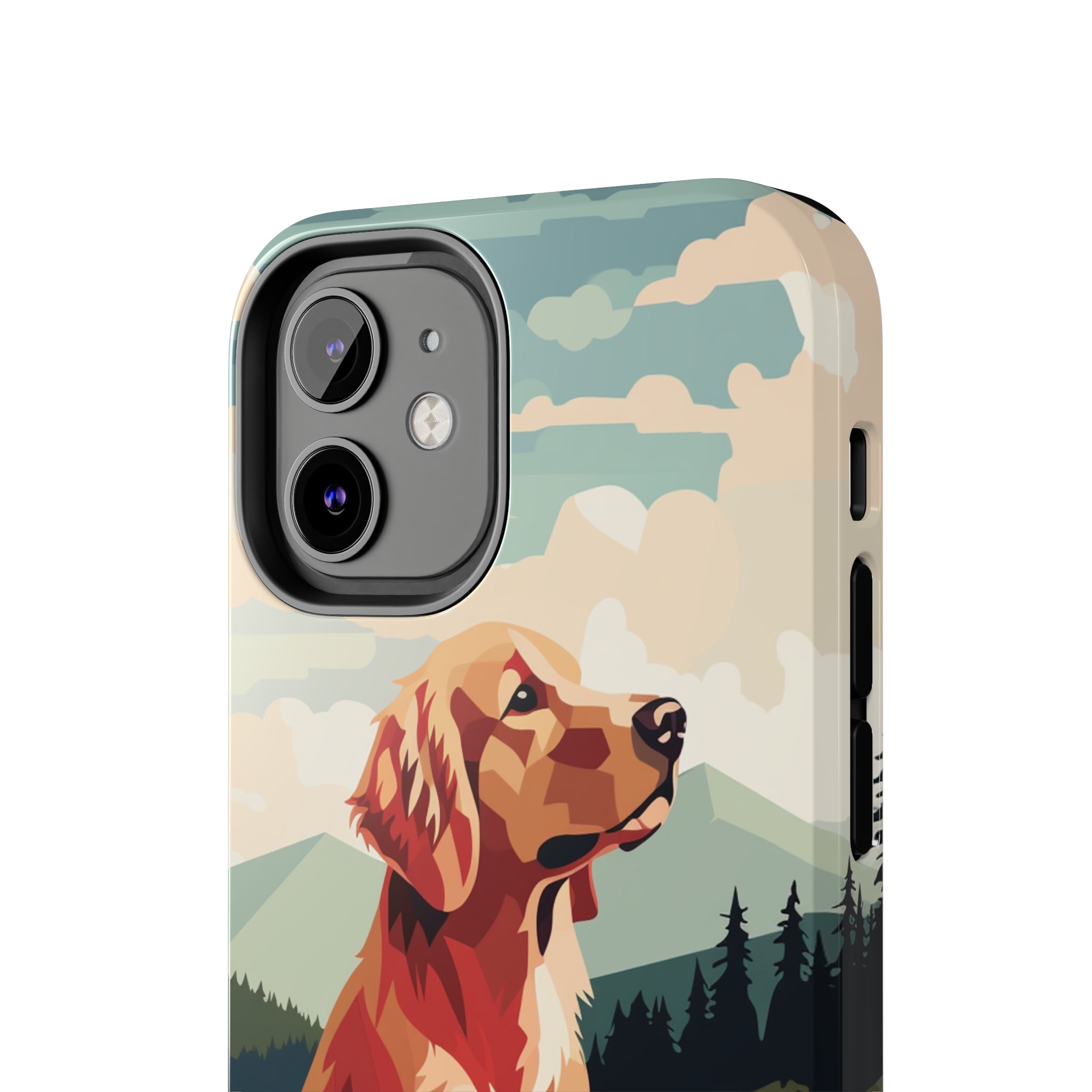 Golden Retriever Love: Impact-Resistant iPhone Case