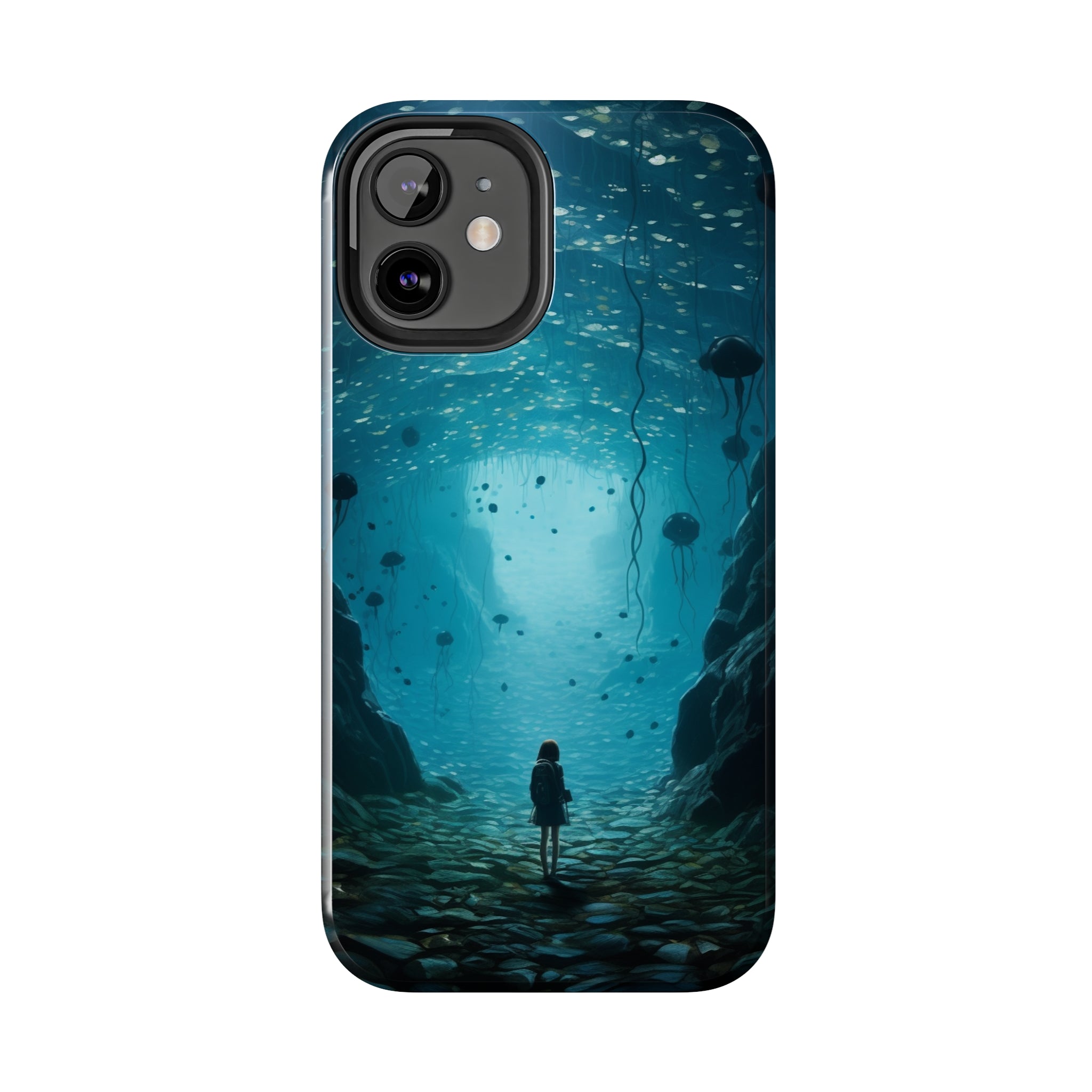 Girl in Abyss: Impact-Resistant iPhone Case