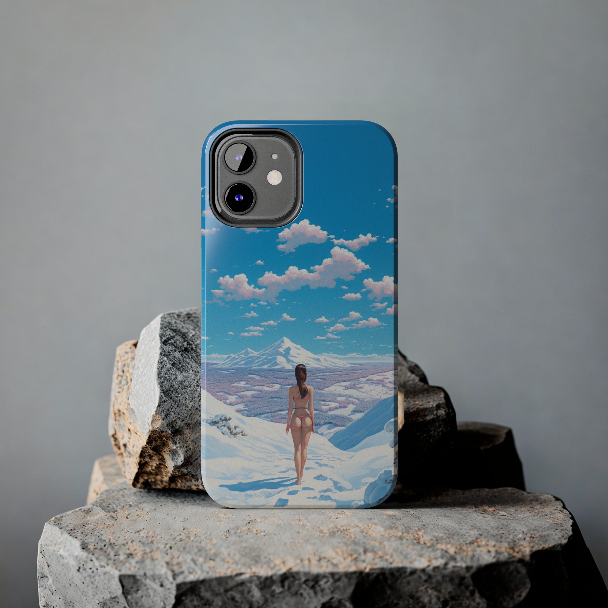 Snowy Majesty: Impact-Resistant iPhone case