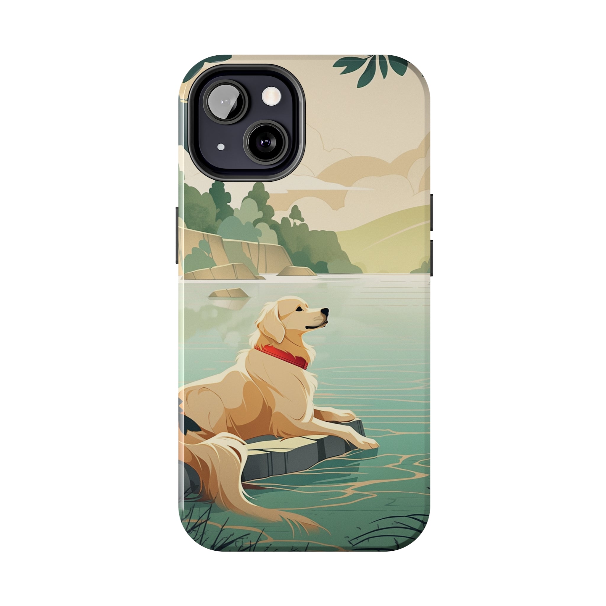 Golden Retriever Love: Impact-Resistant iPhone Case