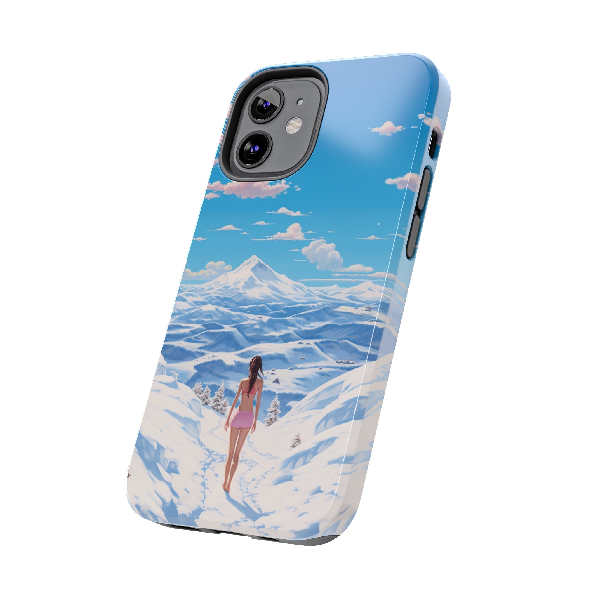 Snowy Majesty: Impact-Resistant iPhone Case