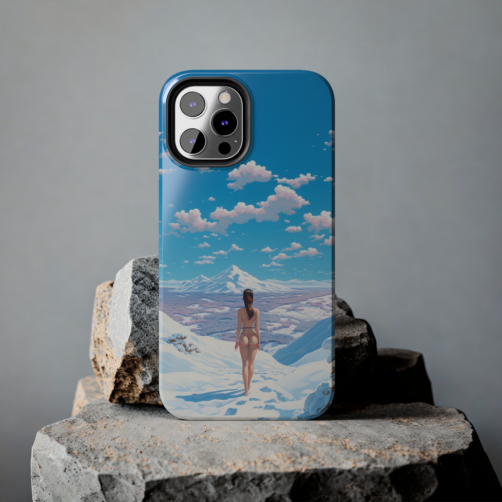 Snowy Majesty: Impact-Resistant iPhone case