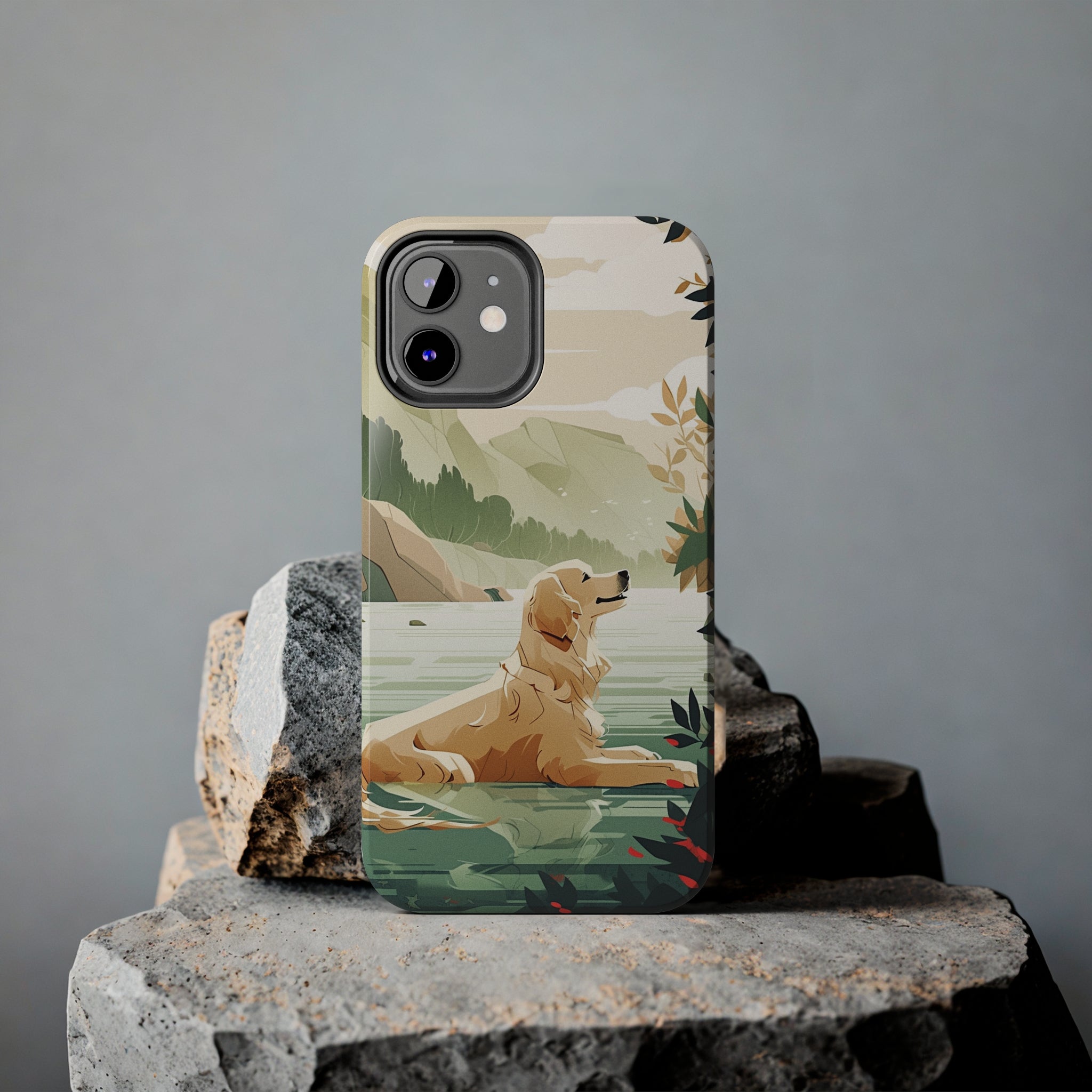 Golden Retriever Love: Impact-Resistant iPhone Case