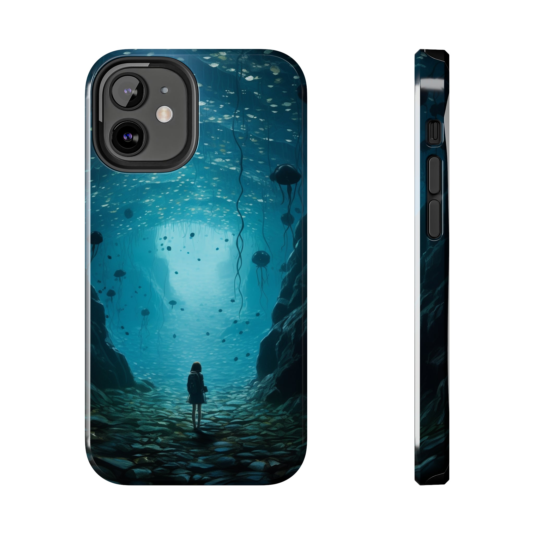 Girl in Abyss: Impact-Resistant iPhone Case