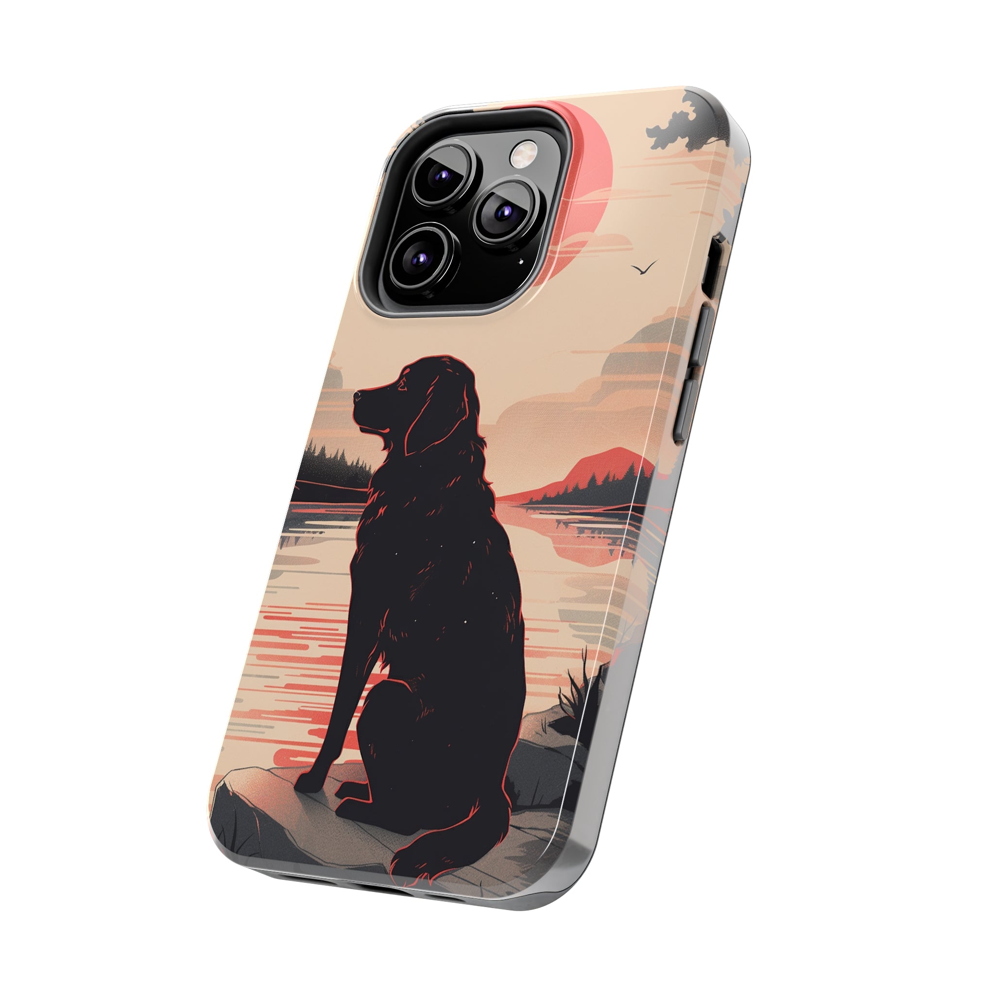 Golden Retriever Love - Dark Mode: Impact-Resistant iPhone Case