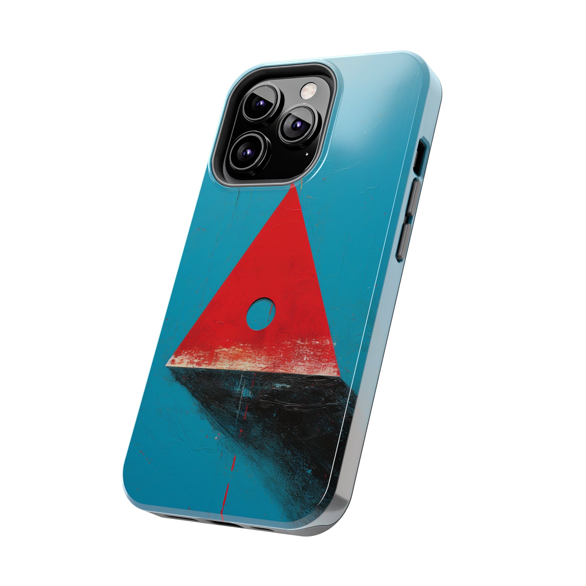 Spooky Red Triangle: Impact-Resistant iPhone Case