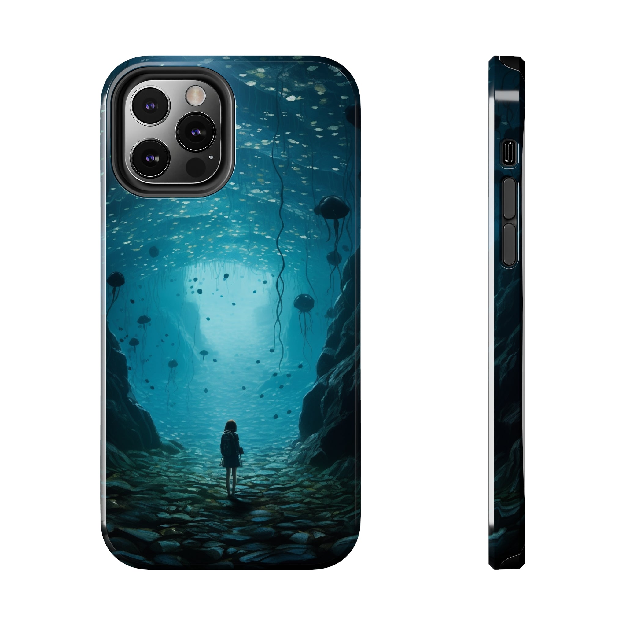 Girl in Abyss: Impact-Resistant iPhone Case