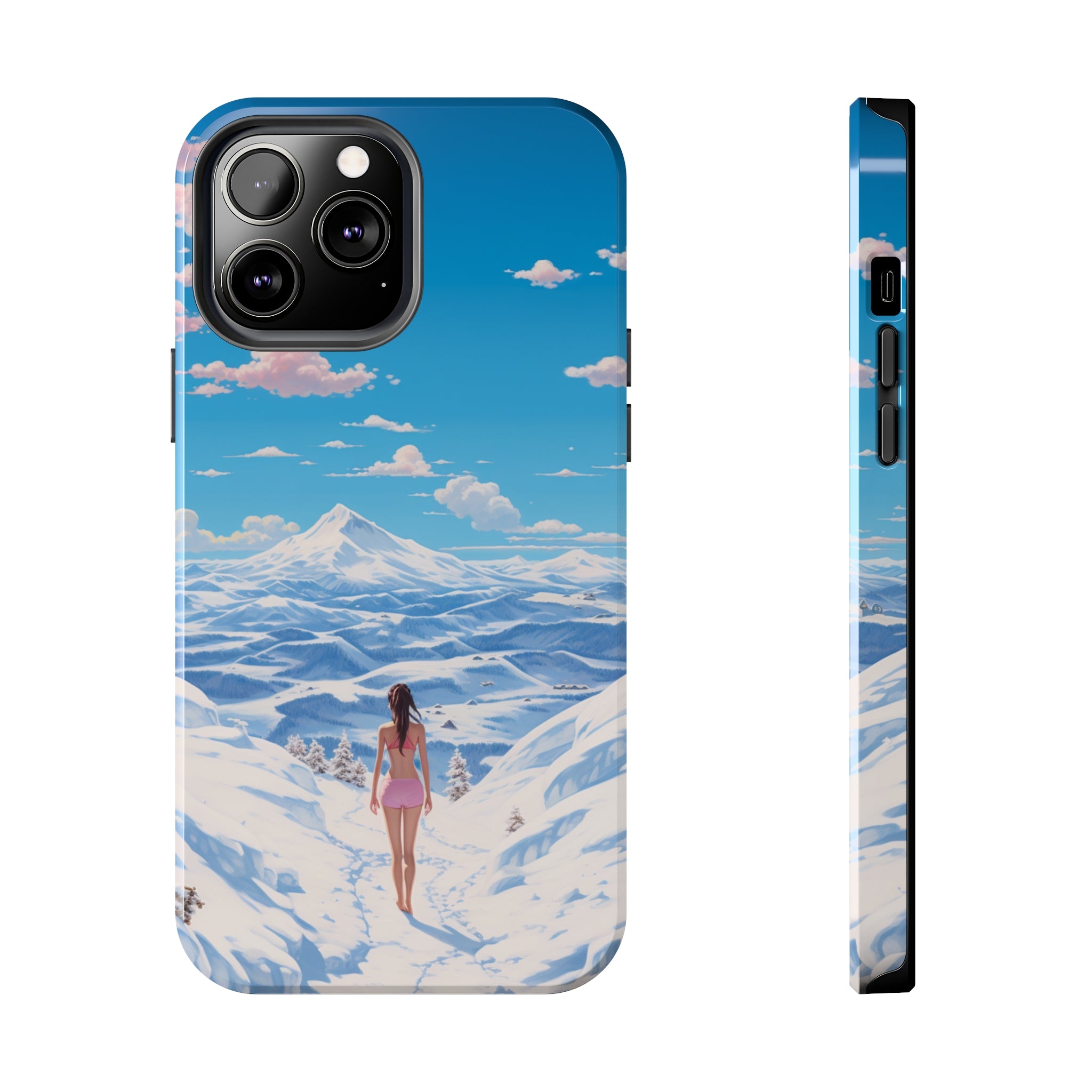 Snowy Majesty: Impact-Resistant iPhone Case