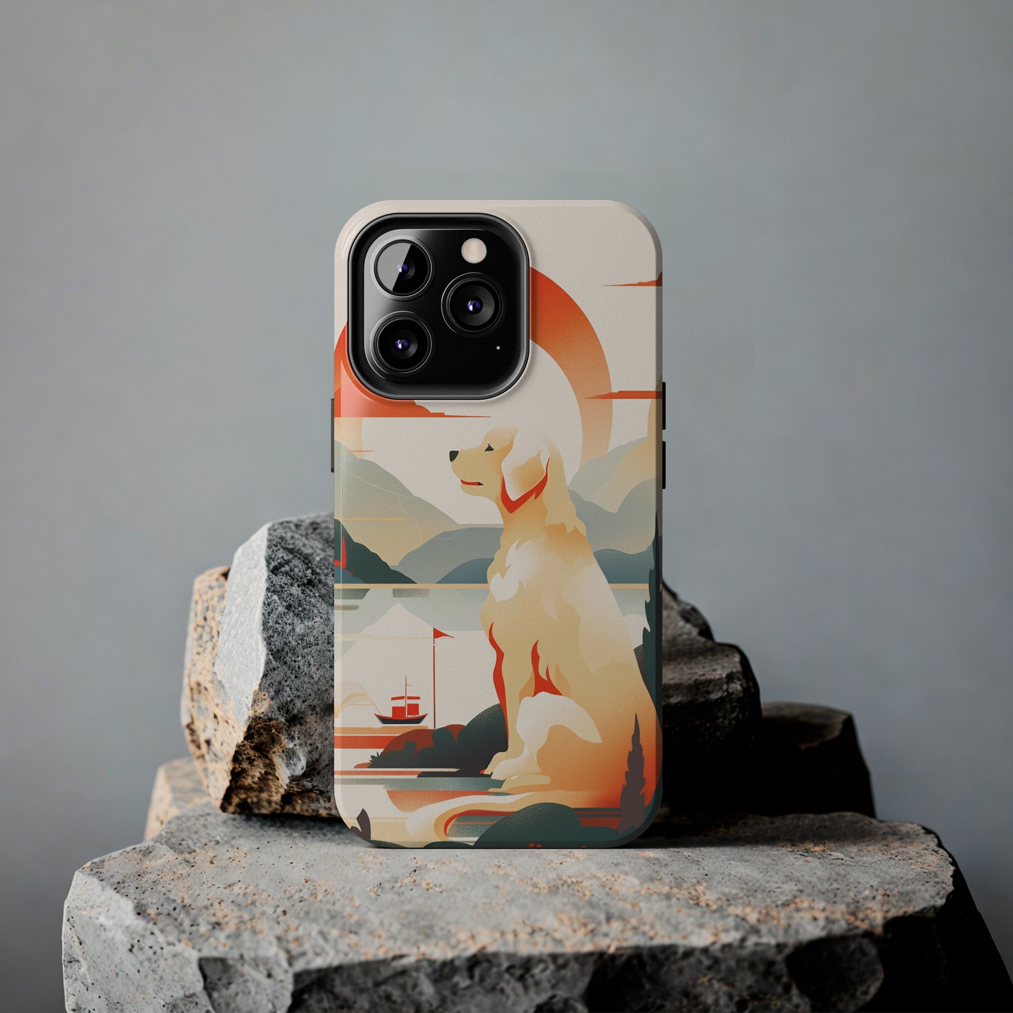 Golden Retriever Love: Impact-Resistant iPhone Case