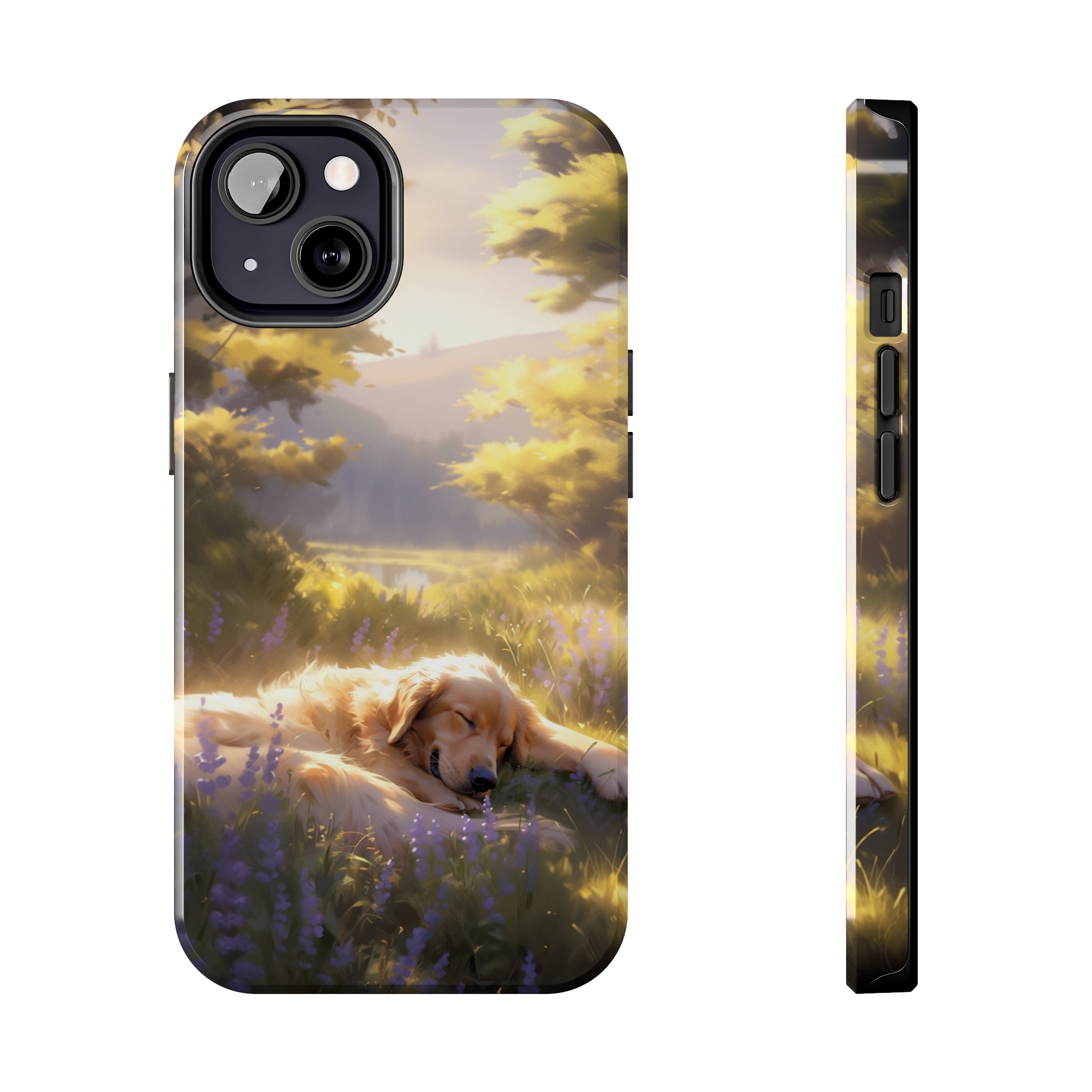 Golden Retriever Love: Impact-Resistant iPhone Case