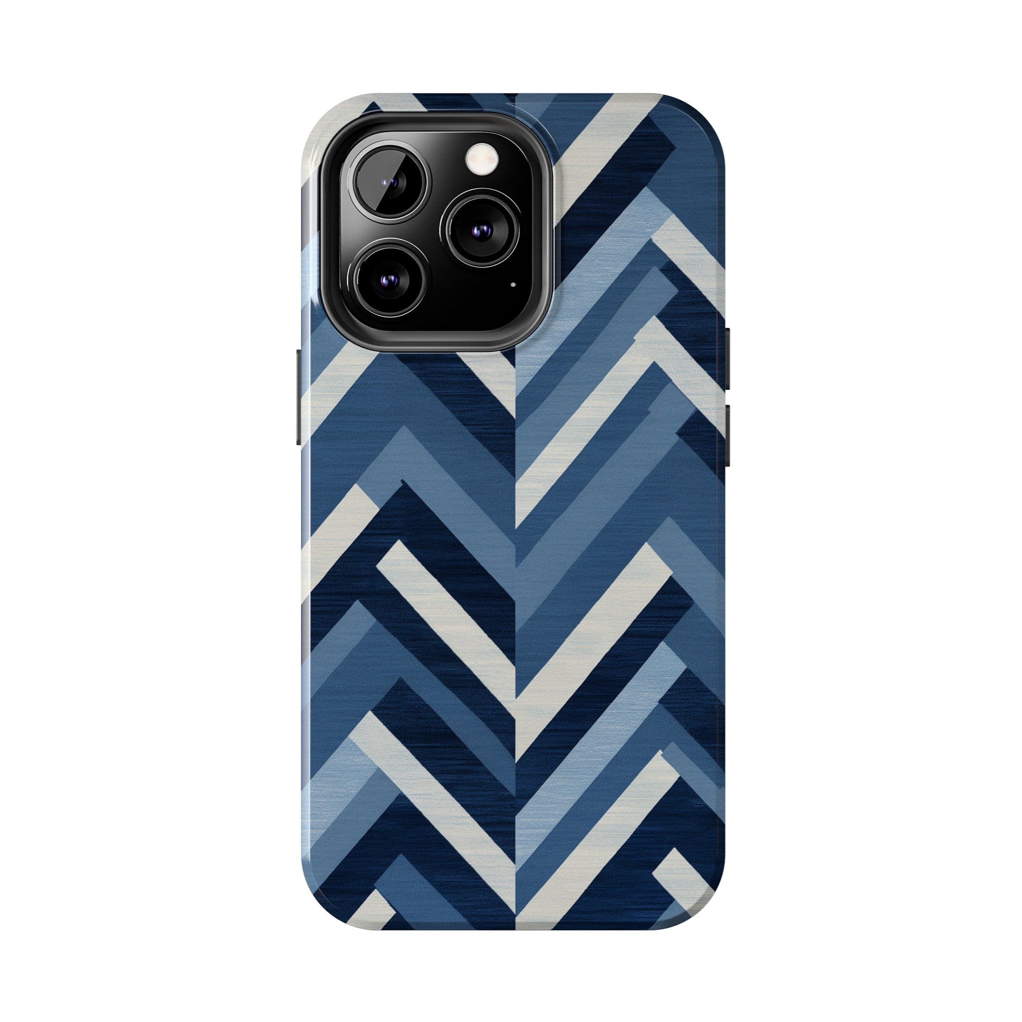 Azure Mosaic: Impact-Resistant iPhone Case