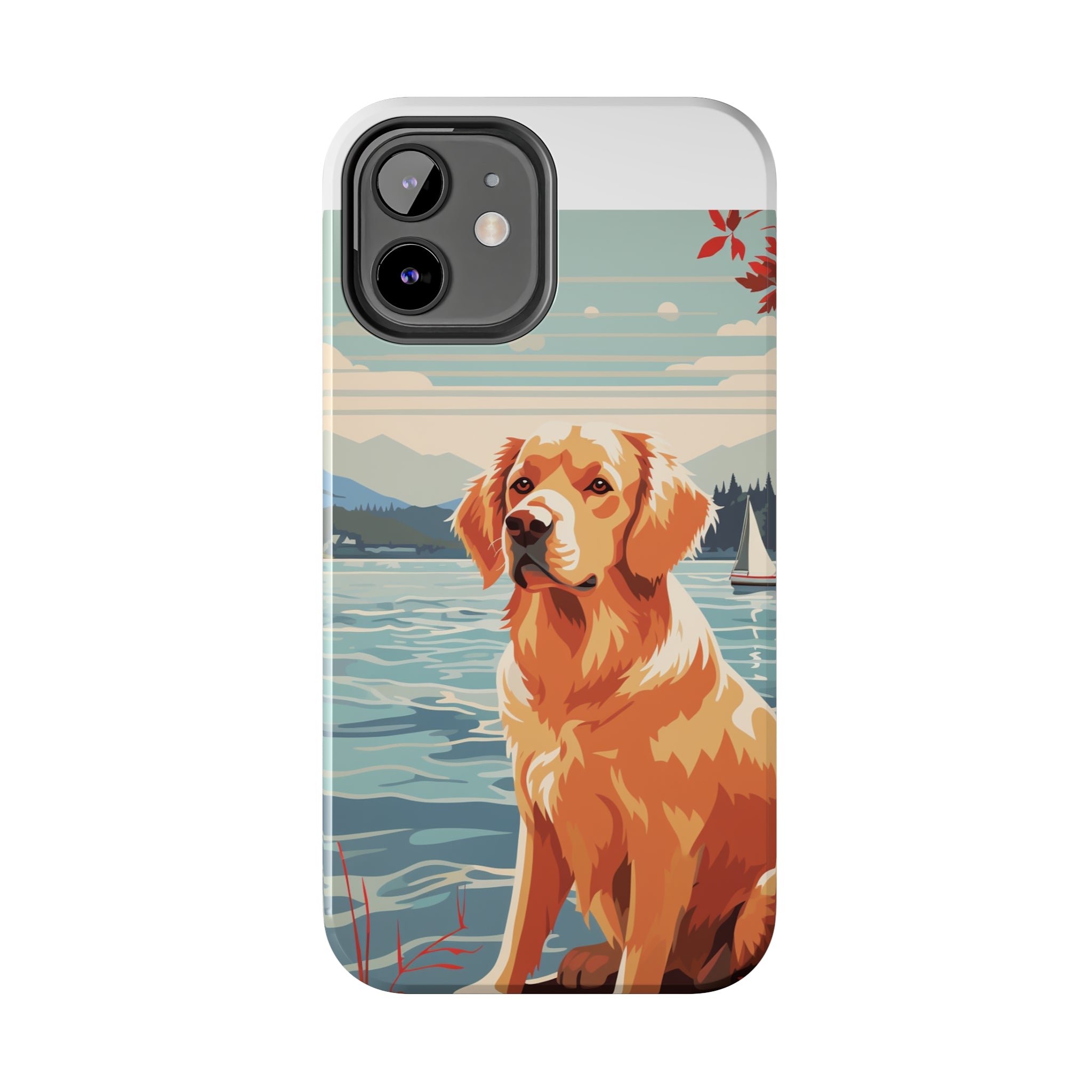 Golden Retriever Love: Impact-Resistant iPhone Case