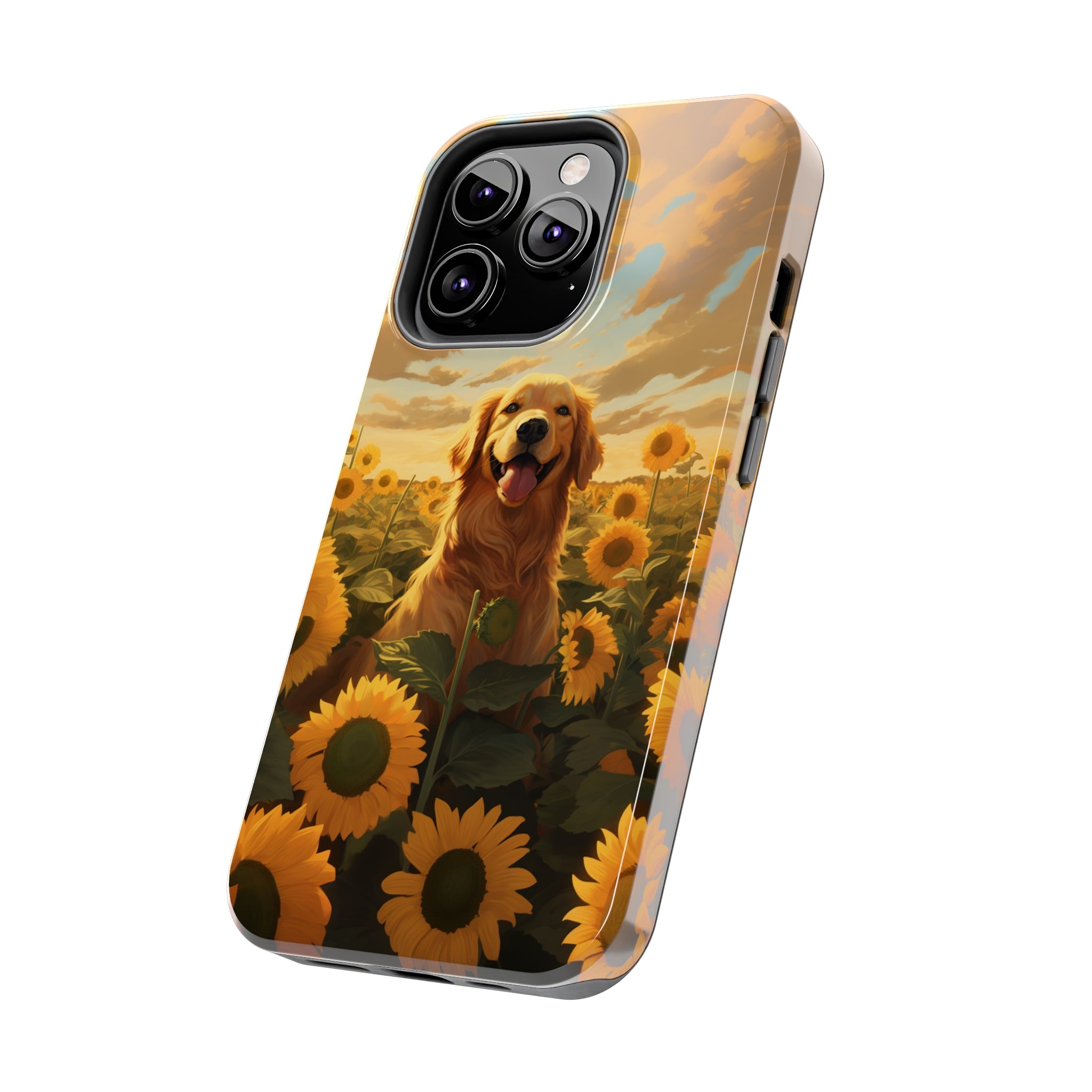 Golden Retriever Love: Impact-Resistant iPhone Case