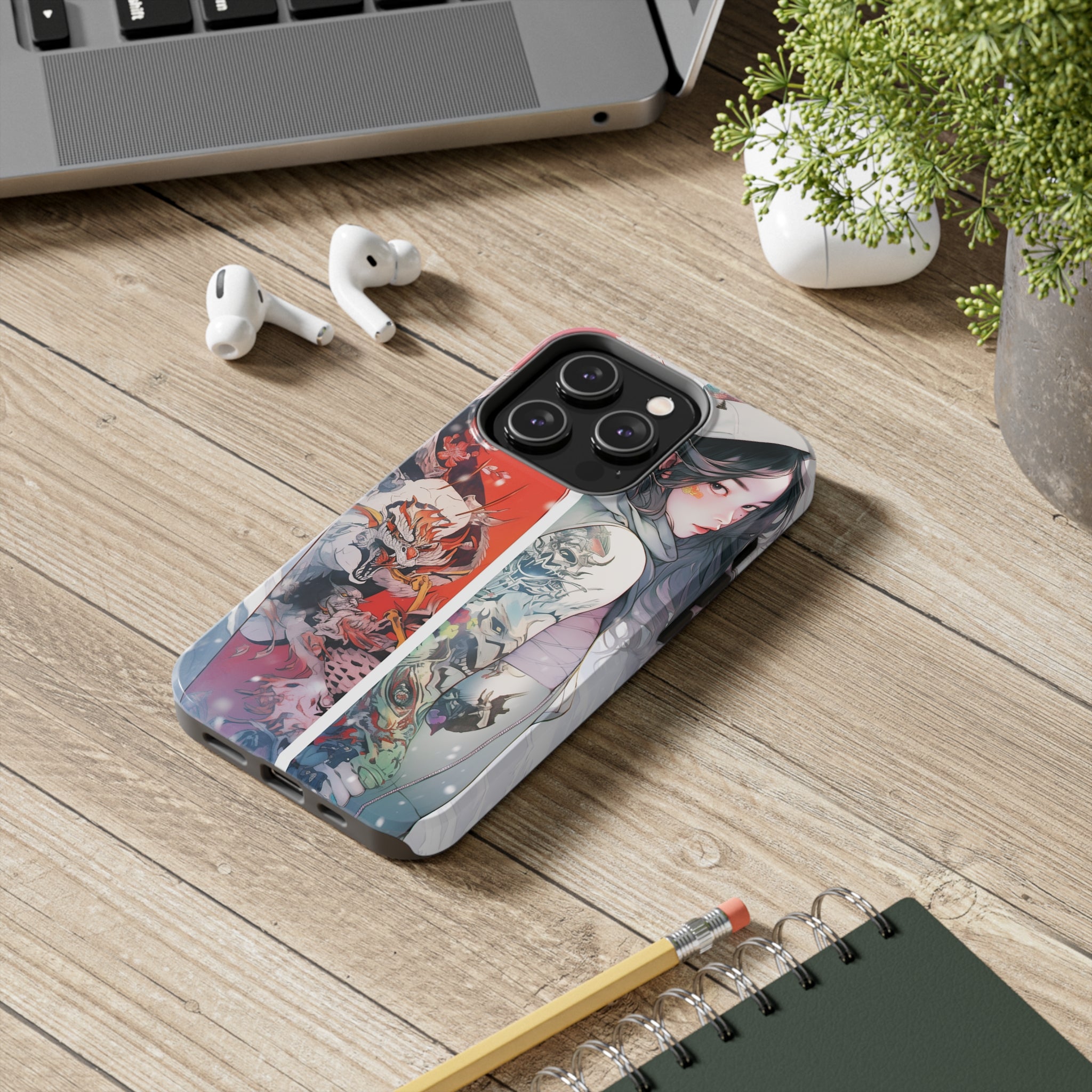 Snowboarding Girl's Odyssey: Impact-Resistant iPhone Case