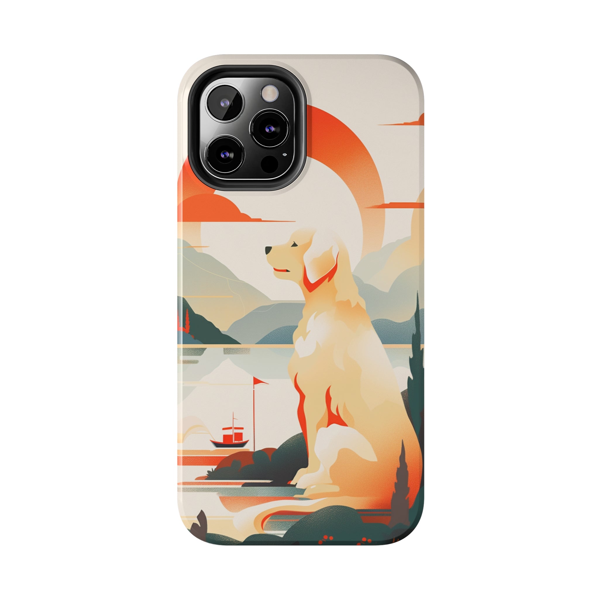 Golden Retriever Love: Impact-Resistant iPhone Case